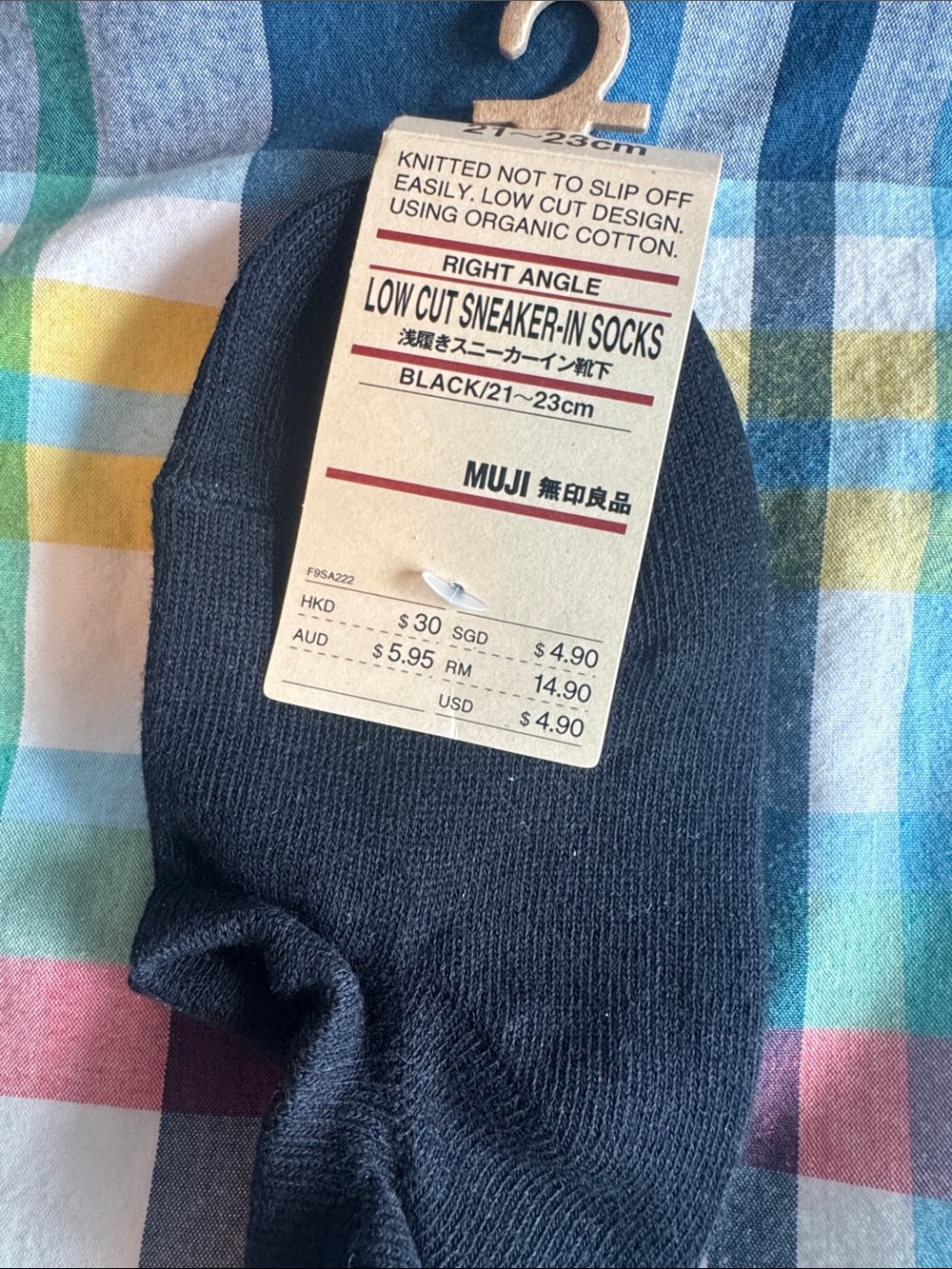 Muji Black Low-Cut Sneaker Socks